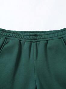 Manfinity Hypemode Quần Short Nam Túi màu trơn Giải trí - Màu xanh lá cây đậm - Xem 5