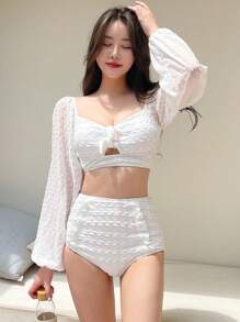 DAZY 圓點前打結比基尼泳裝