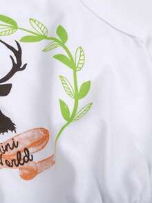 可愛無袖背心網紗洋裝帶鹿圖案適合夏天節假日 - 灰色 - 查看 4