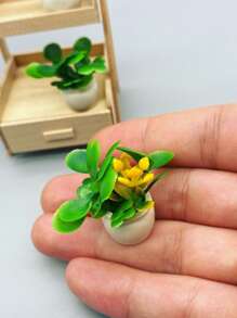 4入組塑料花園雕像現代迷你盆栽植物設計家居花園裝飾工藝品