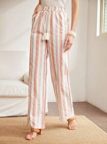 MOTF PREMIUM Pantalones con cordón mezcla de viscosa - Multicolor - Ver 4