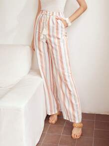 MOTF PREMIUM Pantalones con cordón mezcla de viscosa - Multicolor - Ver 9