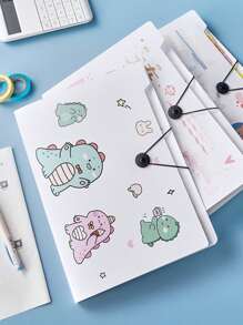 1 件恐龙/幸运/可爱熊图案 A4 纸收纳袋，5/8/12 层，用于试卷/文件分类整理，文件夹用于插页 返校,返校,学校用品