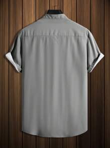 Manfinity Homme Men Geo Print Shirt Without Tee - Grey - View 2