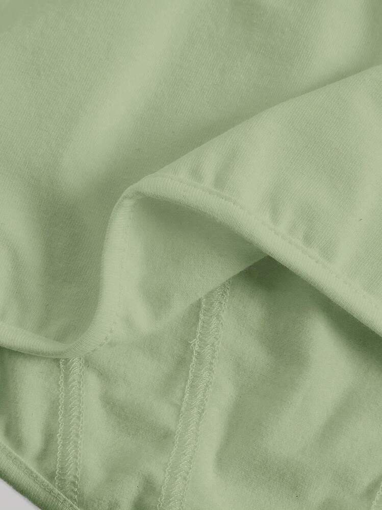 SHEIN MOD Solid Asymmetrical Hem Tank Top - Mint Green - View 4