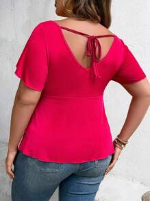 SHEIN Unity Camiseta pecho con fruncido bajo asimétrico