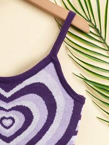 Áo len nữ Bất đối xứng Tim Giải trí - Màu tím - Xem 3