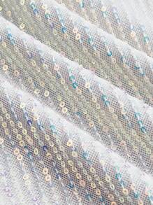 SHEIN ICON Sequin Maxi Mermaid Skirt - Silver - View 6