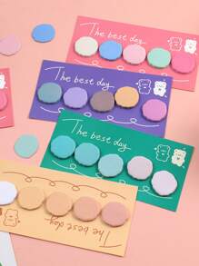 1pc Mixed Color Sticky Note, Cute Multi-purpose Easy To Post Writable Sticky Note For School Student, Office - Multicolor - View 1