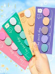 1pc Mixed Color Sticky Note, Cute Multi-purpose Easy To Post Writable Sticky Note For School Student, Office - Multicolor - View 4