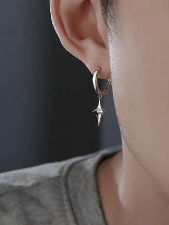 Pendiente de gota de estrella para hombre, regalo de joyería, moda Punk Popular para una apariencia elegante, personalidad, 1 pieza