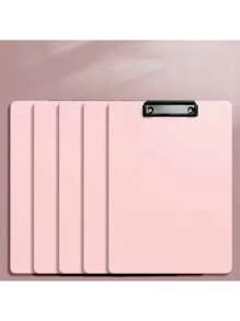 1入組素色剪貼板學生用簡單多用途直接剪貼板辦公文件存儲 - 珊瑚粉 - 查看 1
