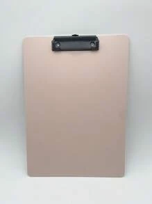 1入組素色剪貼板學生用簡單多用途直接剪貼板辦公文件存儲 - 珊瑚粉 - 查看 3