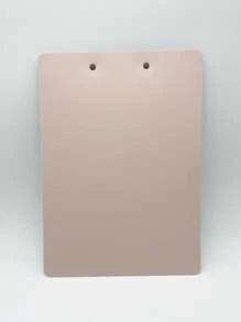 1入組素色剪貼板學生用簡單多用途直接剪貼板辦公文件存儲 - 珊瑚粉 - 查看 4