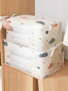 1 pieza con estampado de nube Edredón almacenamiento moderno no-tejido de tela Bolsa de almacenamiento de armario para casa