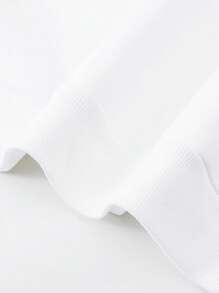 Manfinity Hypemode Loose Fit Men's Letter Print Drop Shoulder Sweatshirt - White - View 4