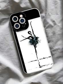 Estuche de teléfono TPU con dibujo artístico de ballet compatible con iPhone - Multicolor - Ver 3