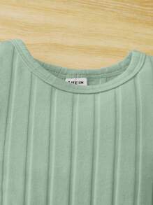 Casual Minimalist Round Neck Short Sleeve Comfortable Baby Girls Bodysuits Gender Neutral Baby Romper - Multicolor - View 3