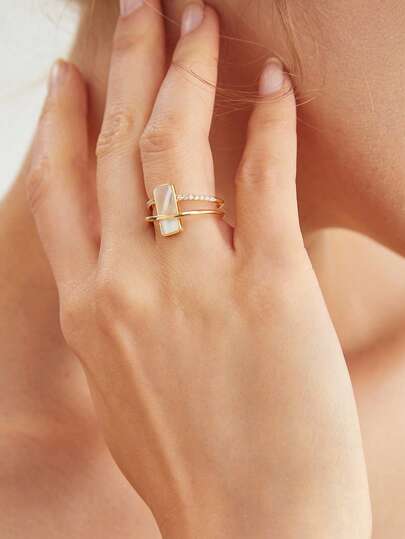 MOTF PREMIUM ADJUSTABLE GEOMETRIC GOLD RING