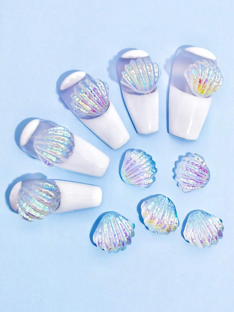 10 cái Vỏ Thiết Kế Trang Trí Móng Tay Nghệ Thuật - Nhiều màu - Xem 1