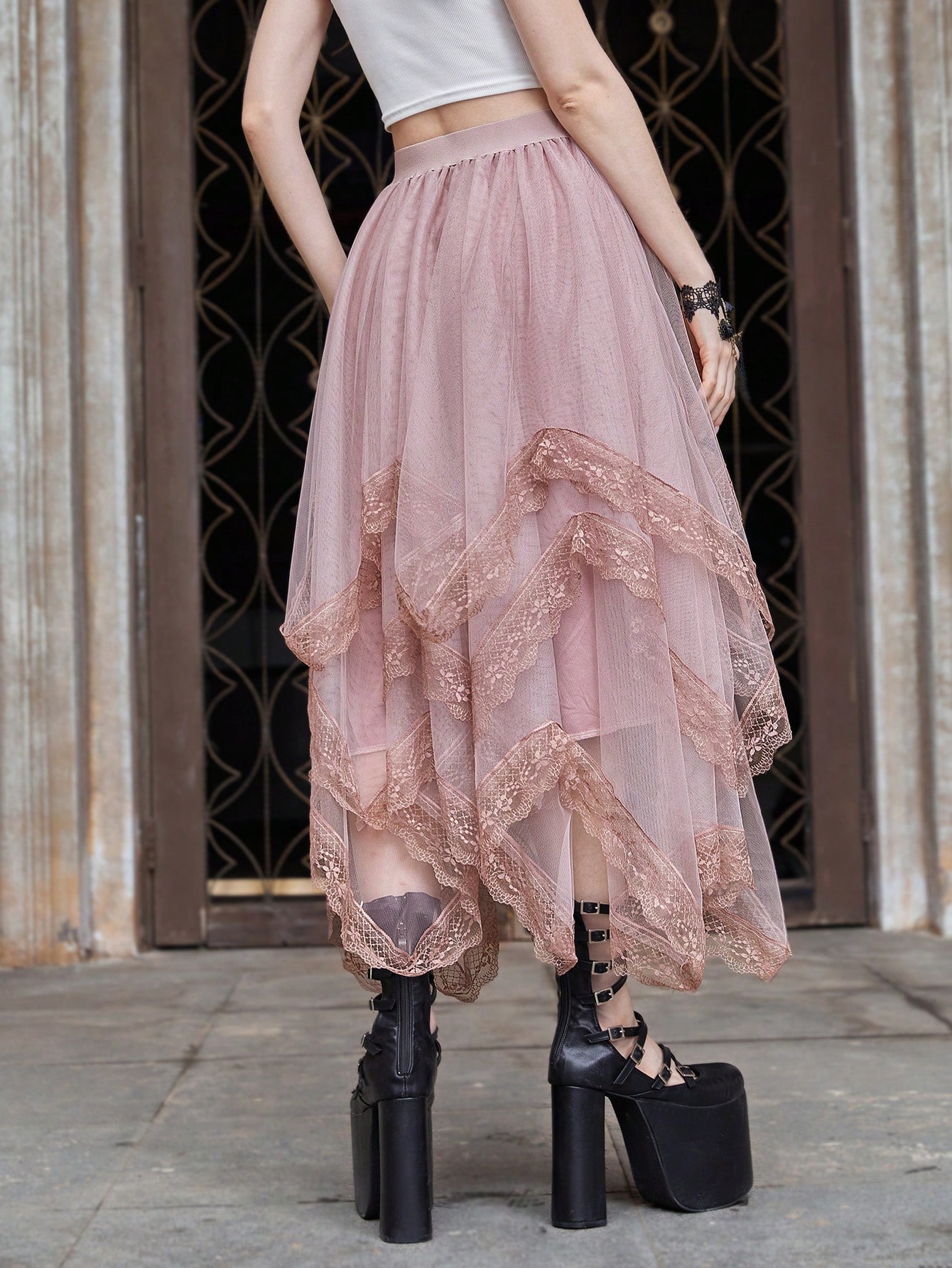 【Remagie】★Corset Lace Hem Skirt NEW Goth Tiered Lace Corset Skirt - Etsy