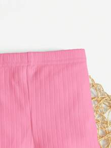 SHEIN Đồ dưới đáy Bé Xù nhỏ Gân đan màu trơn - Nhiều màu - Xem 3
