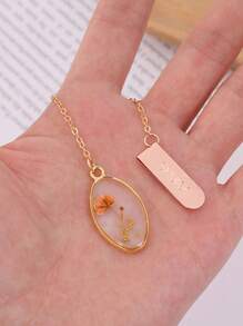 1 Thiết Kế Hoa Hợp Kim Kẽm Đánh Dấu Trang, Bút Đánh Dấu Trang Đa Năng Sáng Tạo Để Đọc Sách - Đỏ - Xem 6