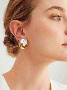 MOTF PREMIUM PENDIENTES REDONDOS ORO PLATA - Multicolor - Ver 3