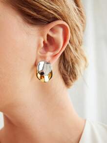 MOTF PREMIUM PENDIENTES REDONDOS ORO PLATA - Multicolor - Ver 2