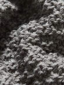 1pc Bohemian Style Tassel Knitted Blanket, Soft Comfy Warm Decorative Throw Blanket For Sofa, Couch, Bed, Living Room, Bedroom, Dorm, Office, Car, Travel, Picnic, Party, Suitable For All Seasons - Grey - View 3