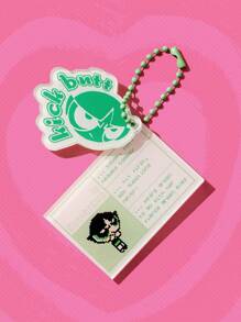 The Powerpuff Girls | ROMWE Cartoon & Letter Graphic Bag Charm Cute, Valentines - Green - View 1