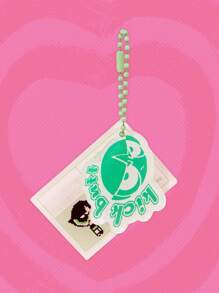 The Powerpuff Girls | ROMWE Cartoon & Letter Graphic Bag Charm Cute, Valentines - Green - View 3