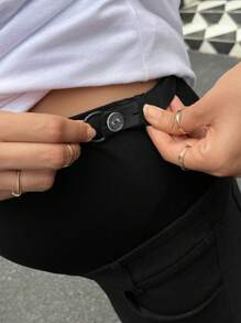 SHEIN Maternity Belly Support Adjustable Waist Pants