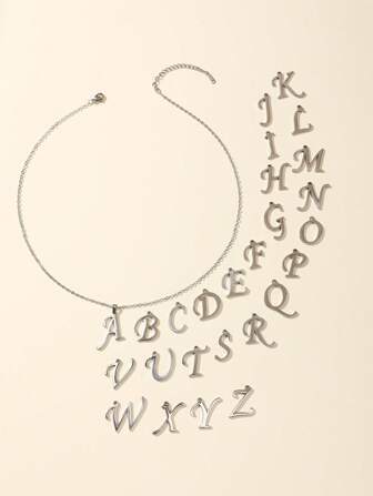 1pc Letter Charm Necklace