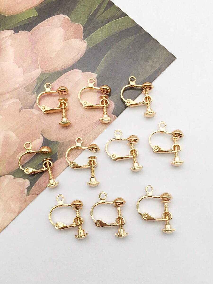 10入組/套時尚DIY耳環配件適合女士DIY首飾製作 - 金色 - 查看 1