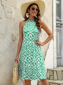 SHEIN VCAY Đầm Nút Bộ lạc Boho - Nhiều màu - Xem 3