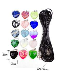 15入組/套天然水晶幾何DIY吊墜和15入組/套DIY首飾類底座DIY首飾製作 - 彩色 - 查看 3