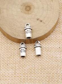 9pcs Coffee Shaped DIY Pendant - Ancient Silver - View 3