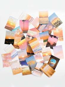 8 Packe Landschaft Muster, Materialpapier mit , Fashion Notizpapier mit für DIY Handbuch Dekoration