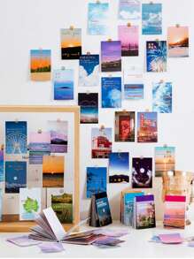 8 Packe Landschaft Muster, Materialpapier mit , Fashion Notizpapier mit für DIY Handbuch Dekoration