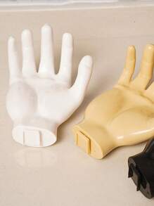 1入組素色壁掛鉤創意手工設計家用免打孔壁掛鉤 - 白色 - 查看 9