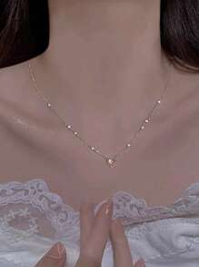 Rhinestone trang trí vòng cổ trái tim quyến rũ - Nhiều màu - Xem 1