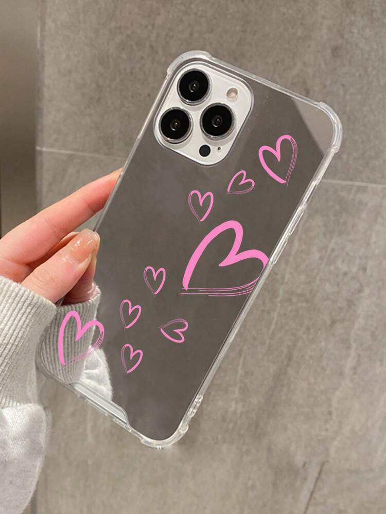 1pc Colorful Butterfly Design Mirror Shockproof Phone Case