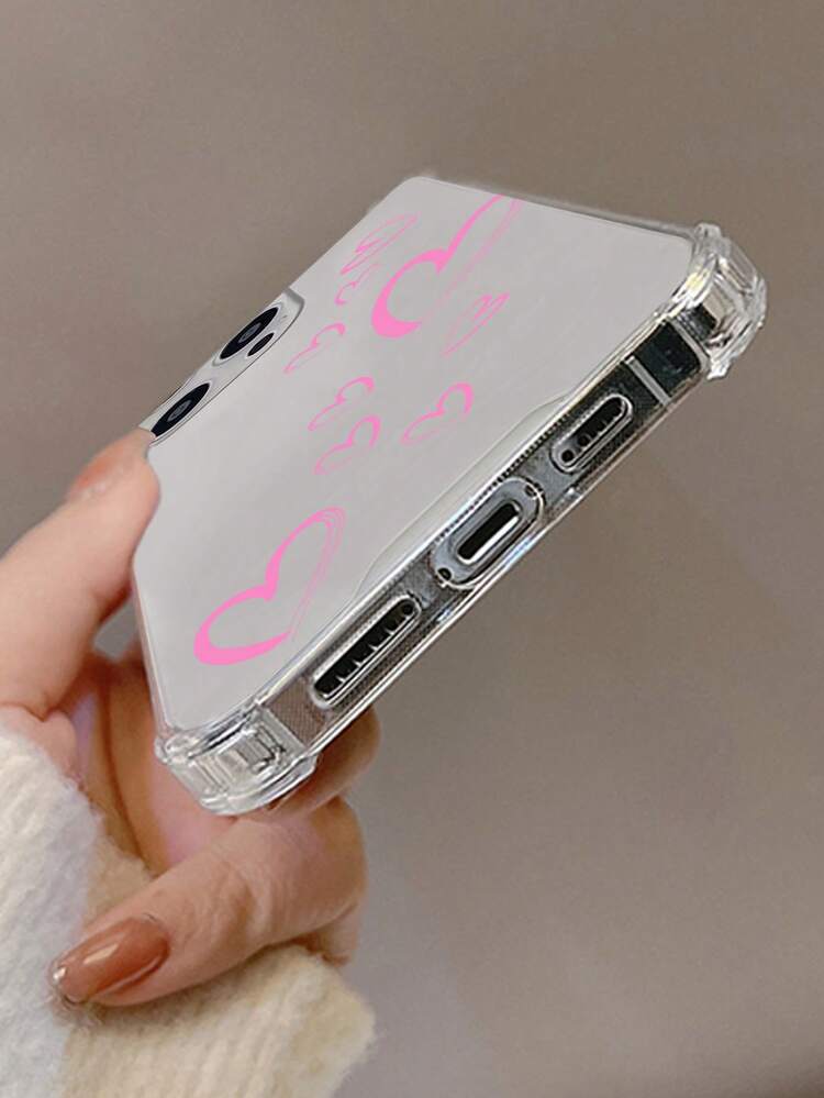 1pc Colorful Butterfly Design Mirror Shockproof Phone Case