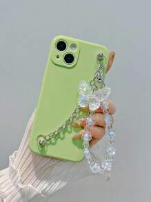 Ốp điện thoại cứng cáp với họa tiết bướm và dây đeo tay, phiên bản quốc tế, không phải phiên bản nội địa. - Nhiều màu - Xem 3