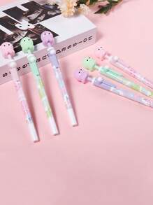 3pcs Cartoon Octopus Decor Gel Pen, Creative Portable Gel Rollerball Pen Set For Student, Writing - Multicolor - View 2