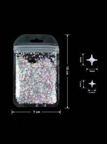 1 件装星形美甲亮片 - 銀色 - 查看 5