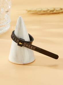 1pc Casual Letter Graphic Finger Circumference Measuring Tape For Ring Size Measurement - Multicolor - View 2