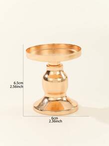1pc Iron Candle Holder, Minimalist Iron Alloy Candle Stand For Home - Rose Gold - View 2