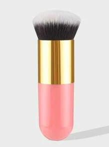 1 件化妆粉底刷，短柄，便携式，初学者化妆刷，遮瑕刷 - 粉色 - 查看 1